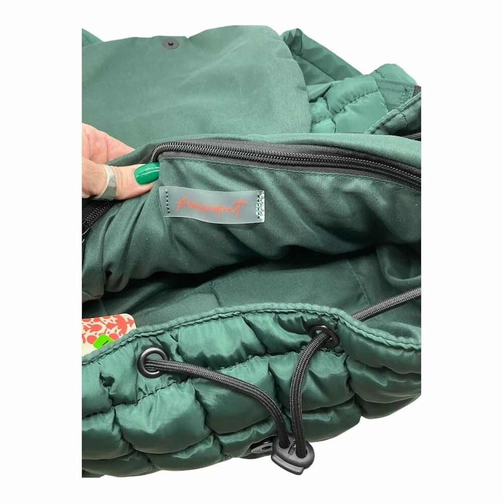 Brand New Free People FP Movement Quilted Carryall Backpack - Fuji Jade Green - Picture 8 of 10